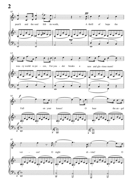 Adolphe Charles Adam O Holy Night Sheet Music (Easy Piano) in C Major  (transposable) - Download & Print - SKU: MN0060571