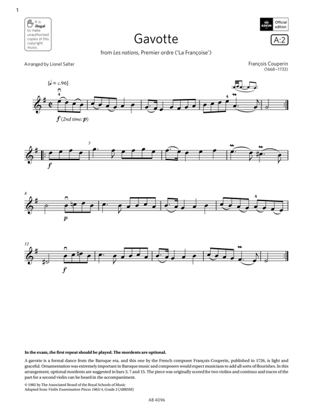 Gavotte (Grade 2, A2, from the ABRSM Violin Syllabus from 2024)