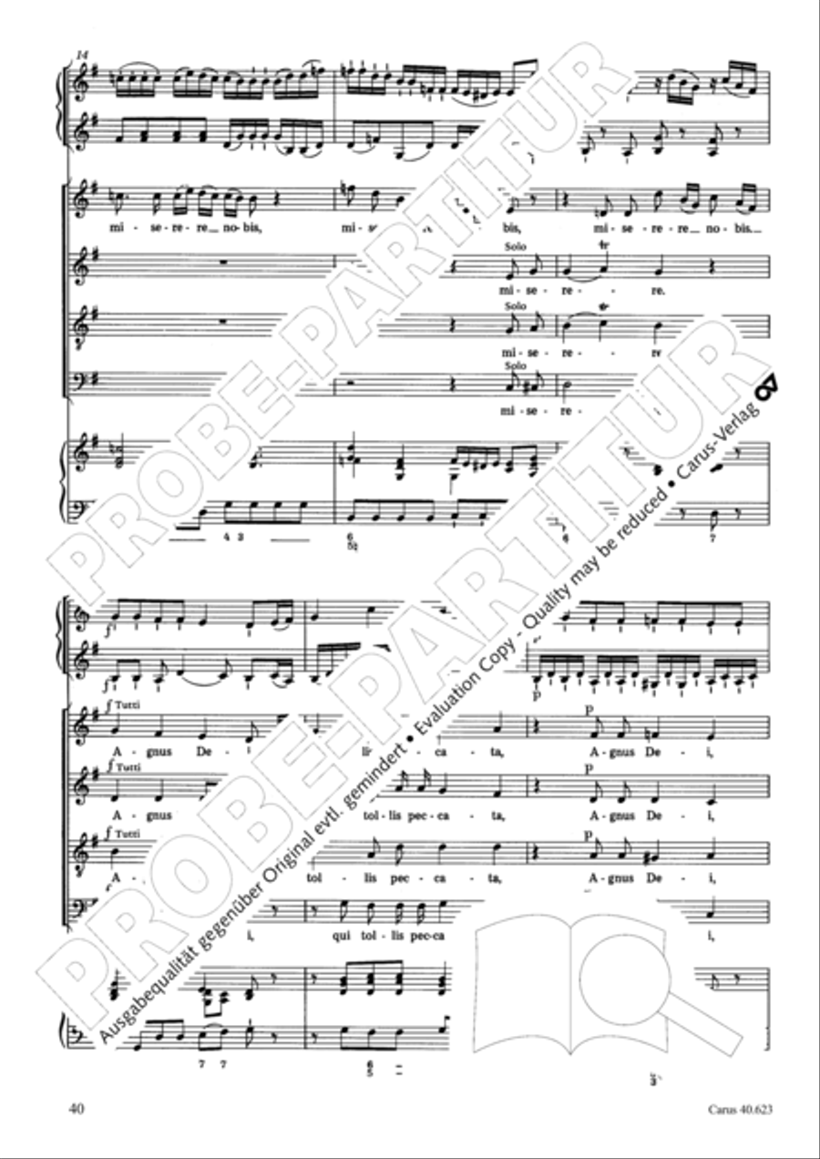 Missa brevis in G major Missa brevis in G major 4-Part scores gallery preview page 41