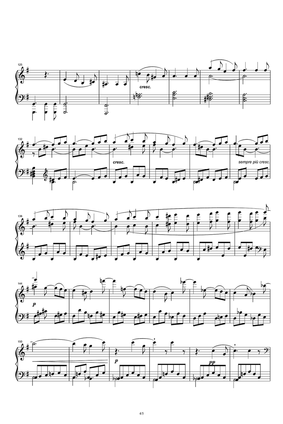 Beethoven Sonata No.30 in E Major, Op.109 Movement 2 Piano Solo scores gallery preview page 4