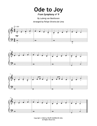 Book cover for Ode to Joy - Symphony nº 9 (Easy/Beginner Piano)