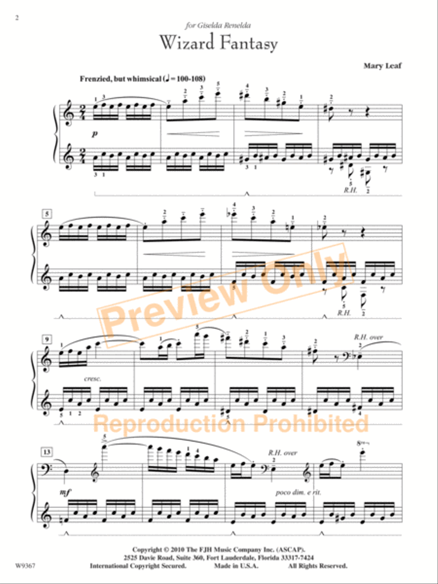 Wizard Fantasy (NFMC) Wizard Fantasy (NFMC) Piano Solo scores gallery preview page 3