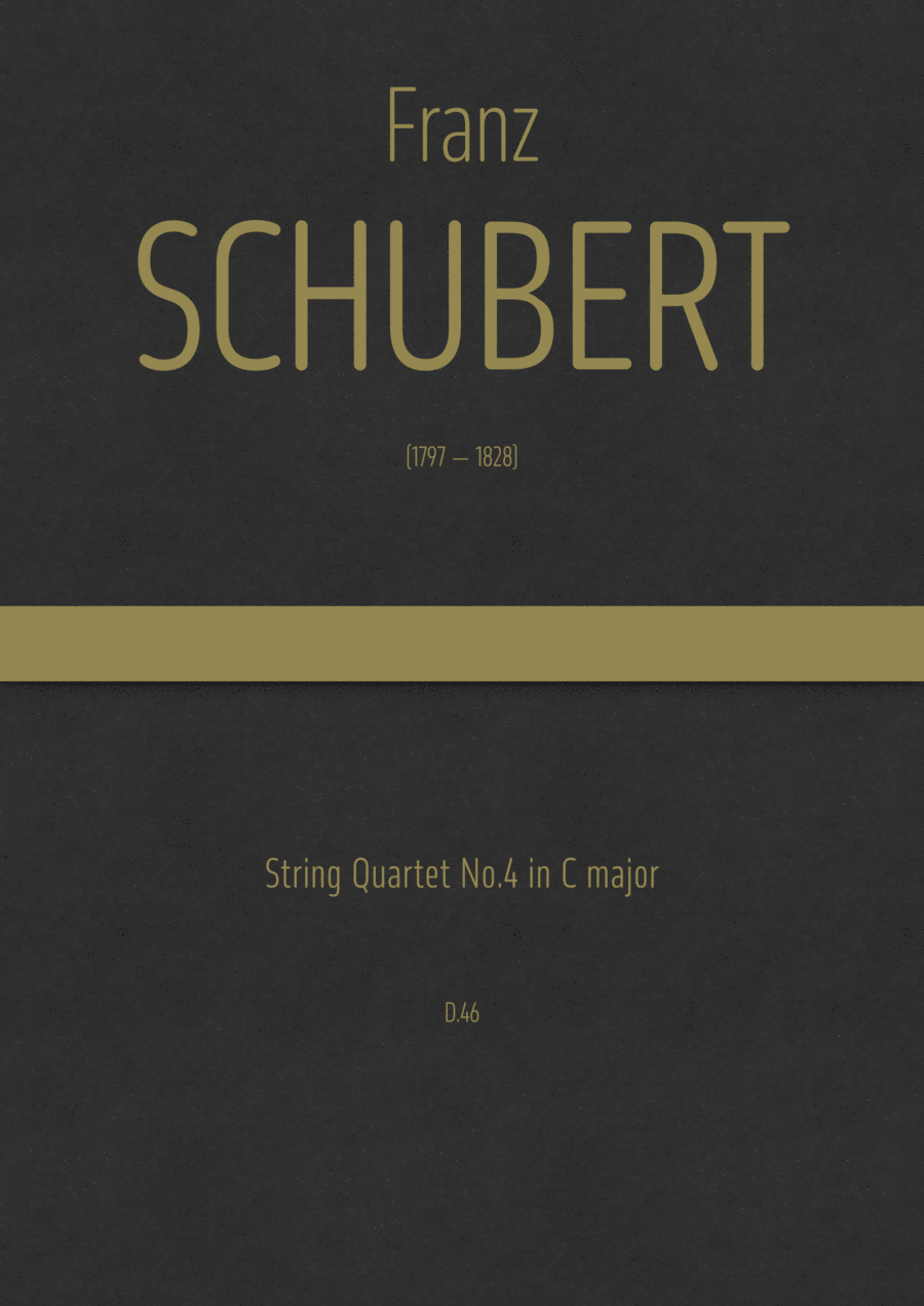 Schubert - String Quartet No.4 in C major, D.46 String Quartet scores gallery preview page 1