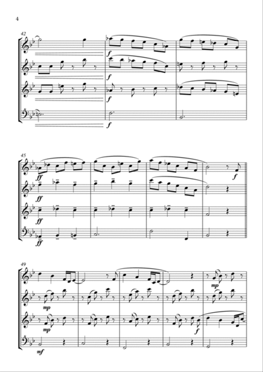 Woodland - Recorder Quartet Chamber Music scores gallery preview page 4