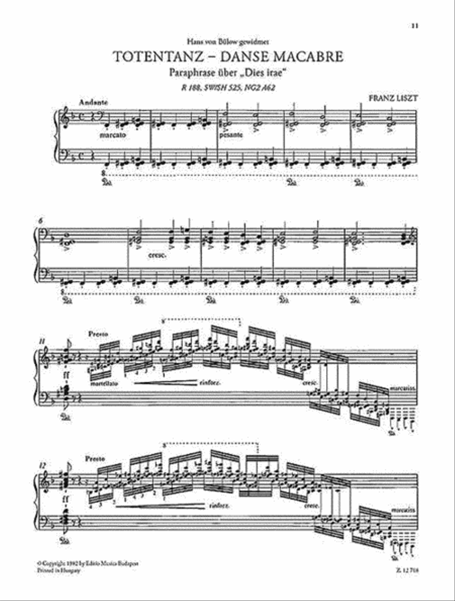 Totentanz – Danse Macabre Piano Solo scores gallery preview page 3