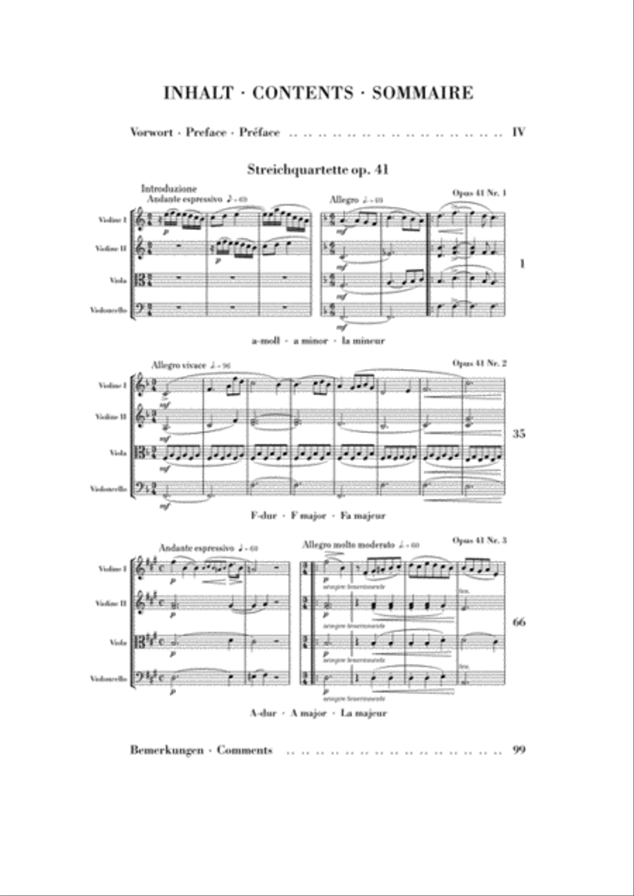 String Quartets Op. 41 String Quartet scores gallery preview page 3