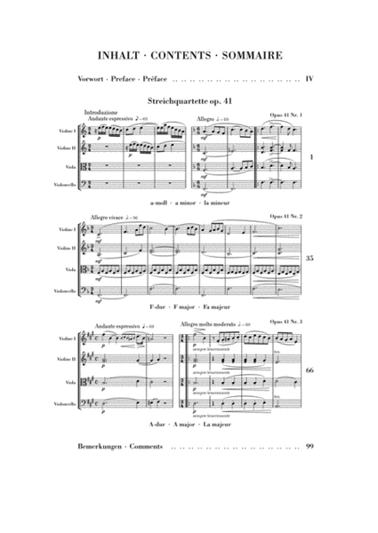 String Quartets Op. 41