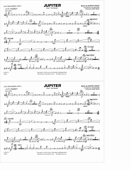 Jupiter (from "The Planets") - Aux. Percussion 1