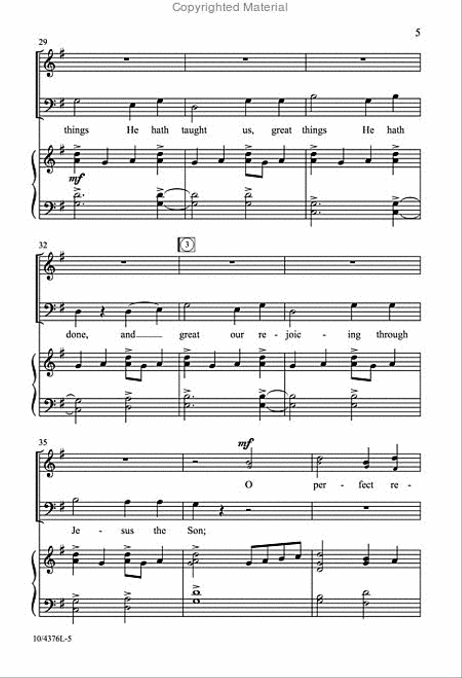 Come, Children of Zion Come, Children of Zion 4-Part scores gallery preview page 5