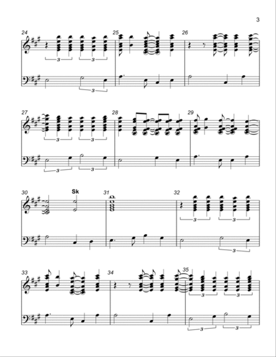 Welcome To Rosas - Score Only Handbell Choir scores gallery preview page 3