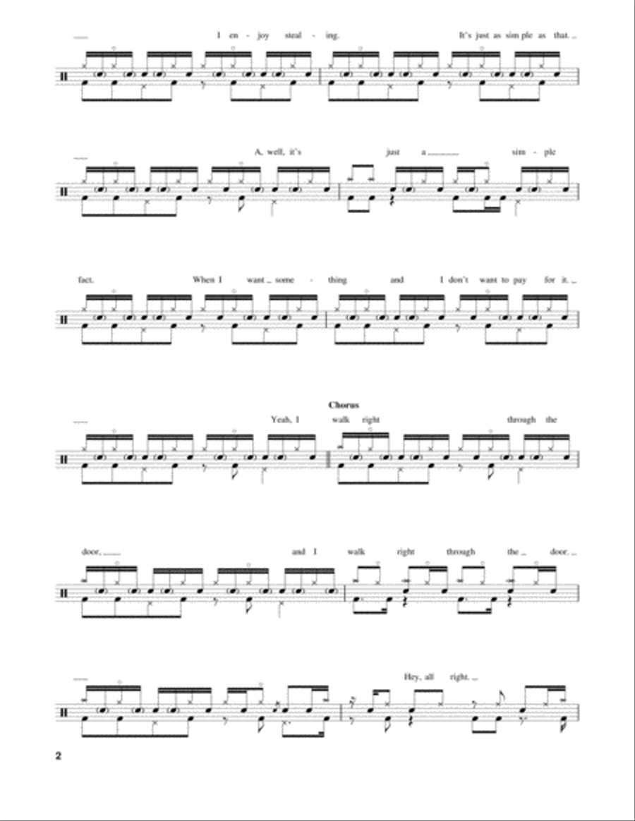 Been Caught Stealing Drum Set scores gallery preview page 2