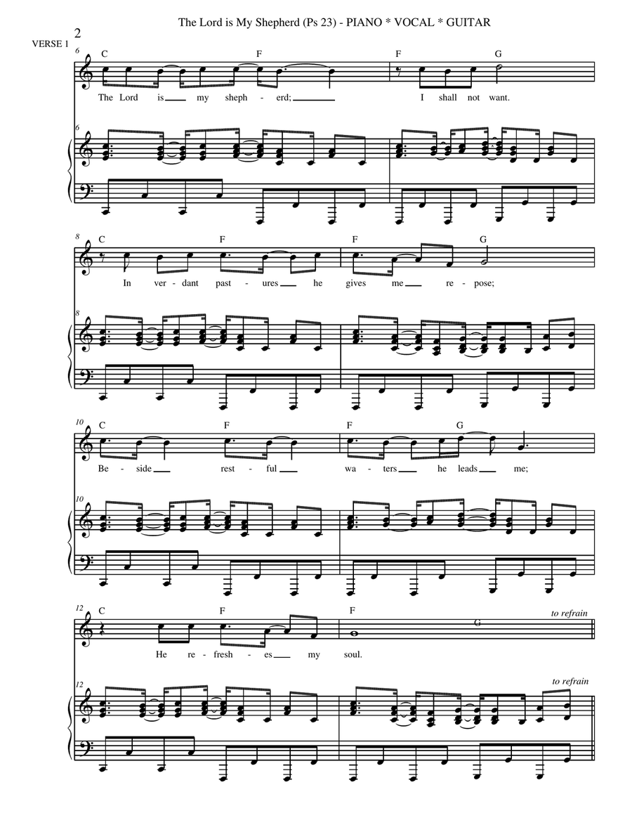 The Lord is My Shepherd (Psalm 23) Small Ensemble scores gallery preview page 2
