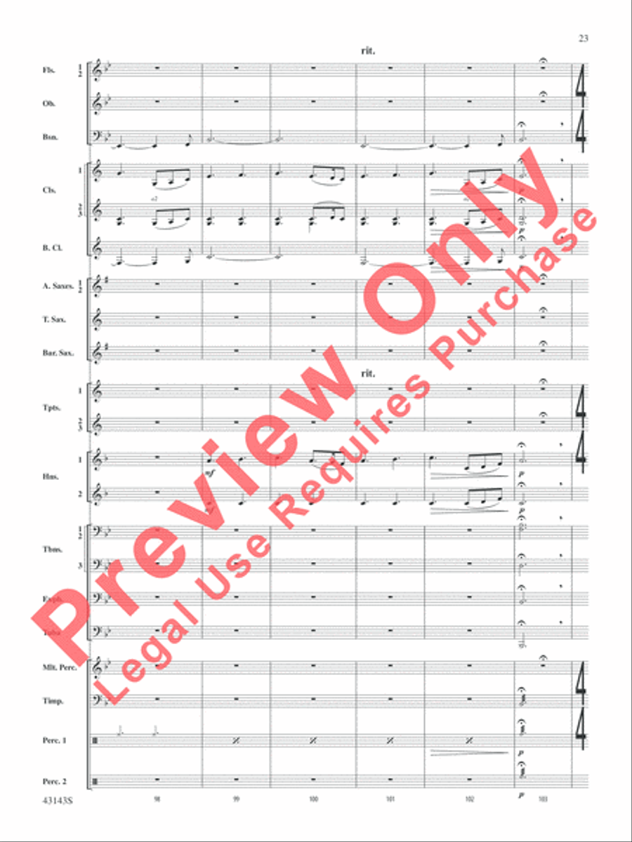 Rocky on Broadway Concert Band scores gallery preview page 24
