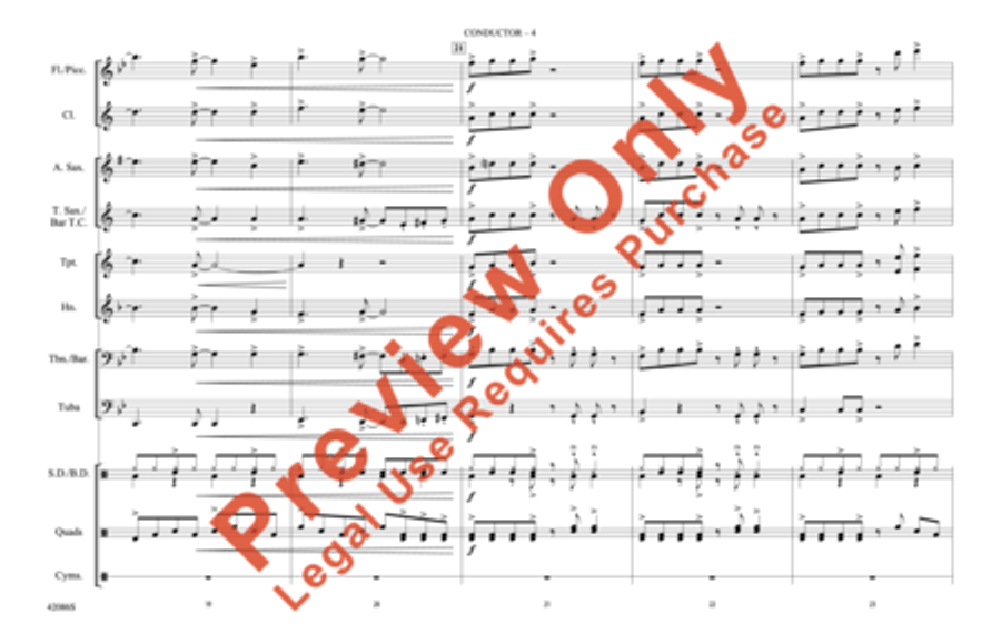 Too Close Marching Band scores gallery preview page 5