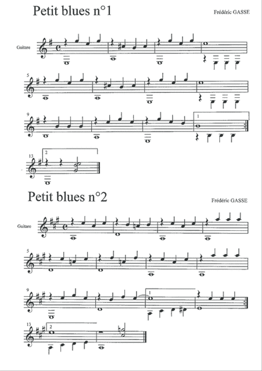 9 Pièces faciles pour Guitare débutant Guitar Solo scores gallery preview page 5