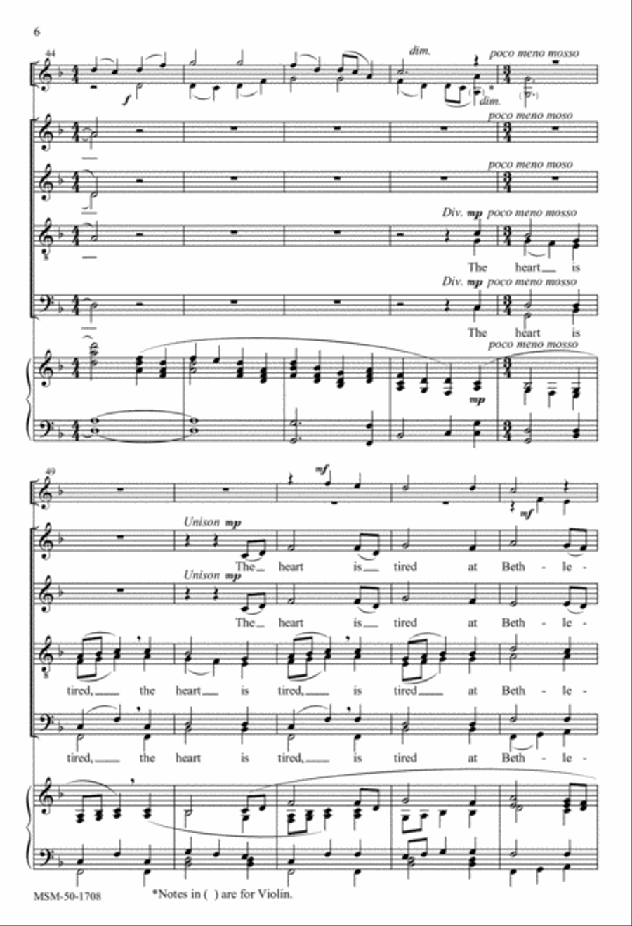 The Hills Are Bare at Bethlehem Divisi scores gallery preview page 6