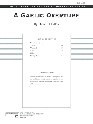 Book cover for A Gaelic Overture: Score