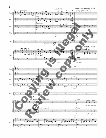 I've Got Some Singing to Do! (Full Score for Brass Version)