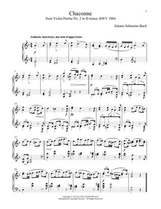 Chaconne (Theme), BWV 1004
