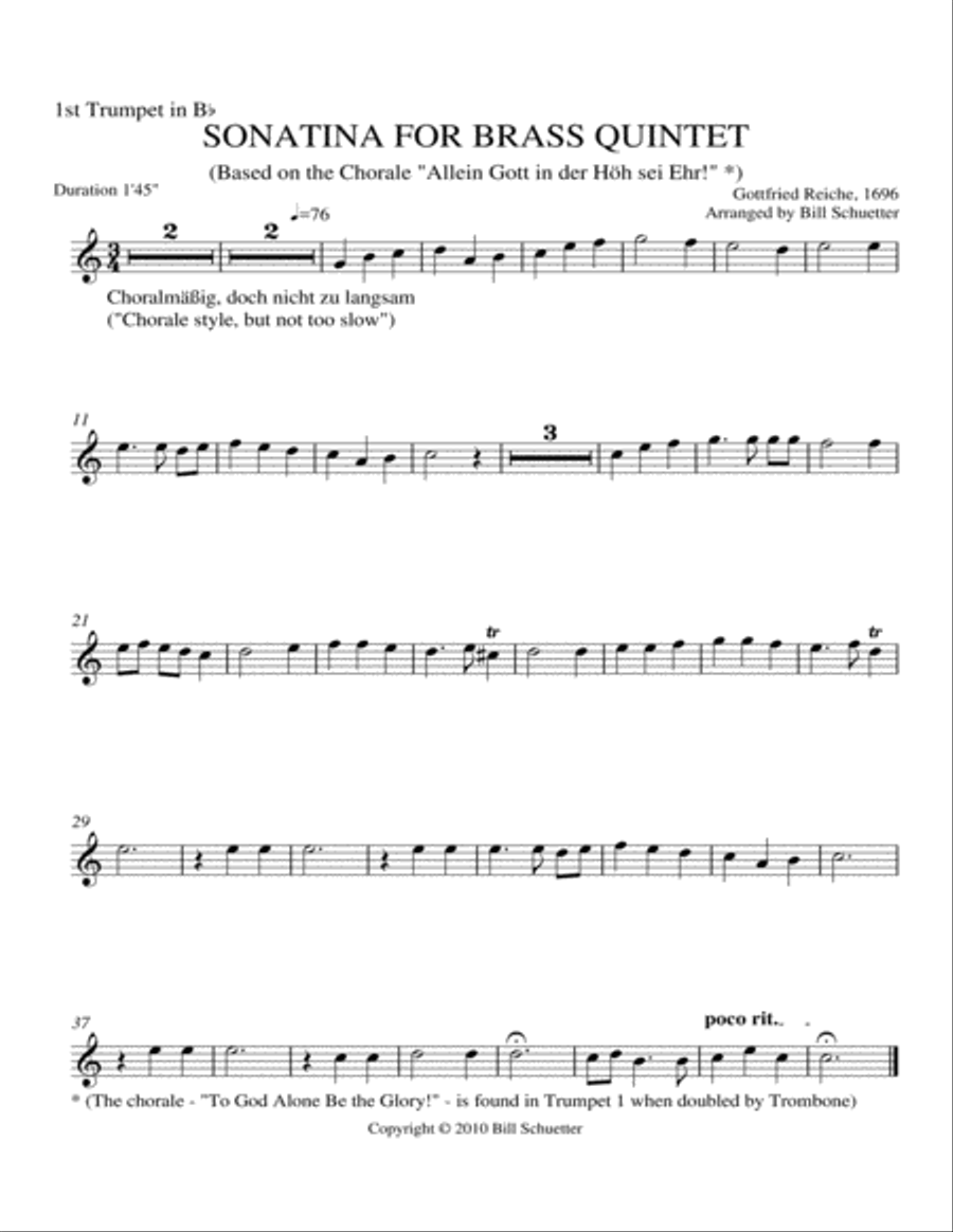 Sonatina I Brass Quintet scores gallery preview page 3