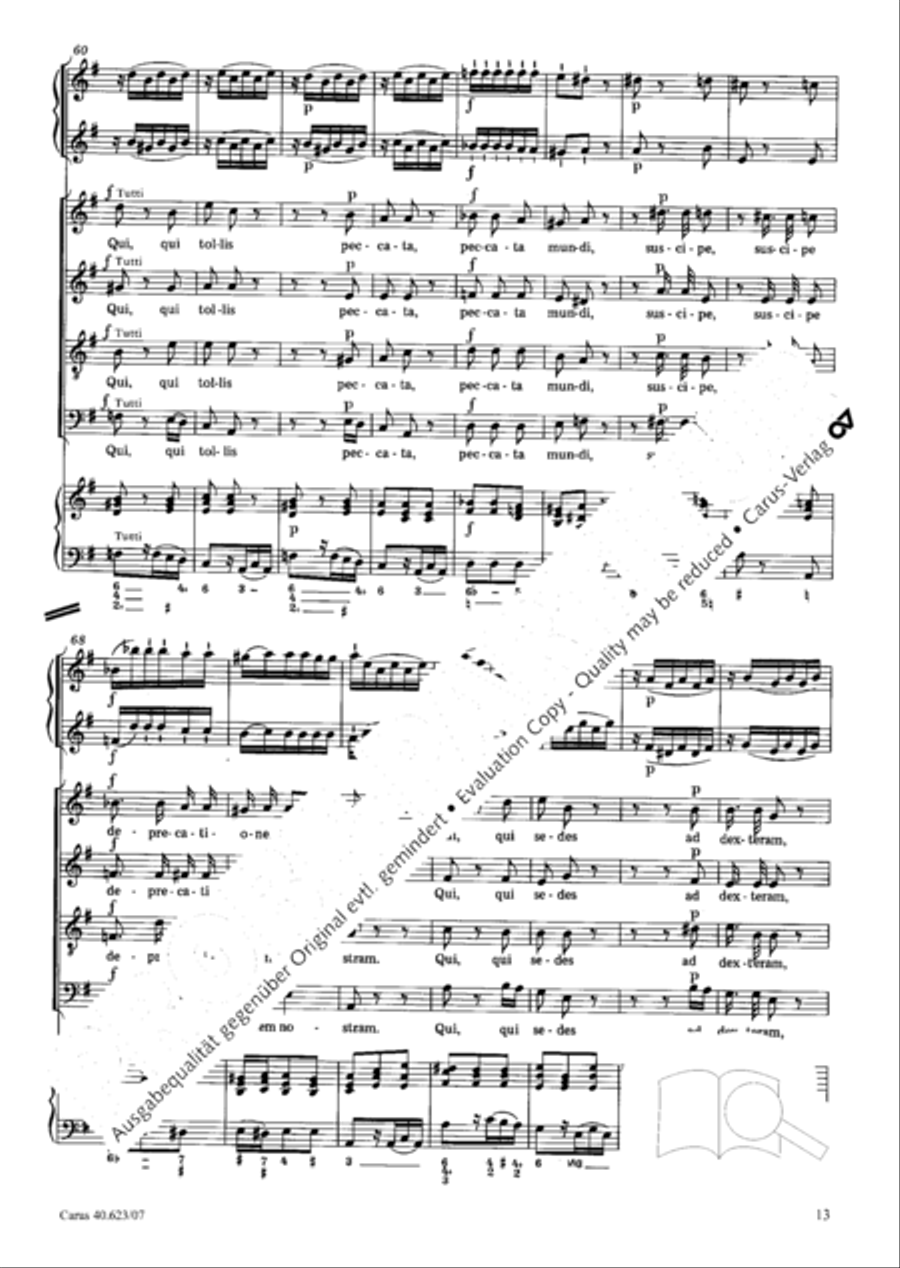 Missa brevis in G major 4-Part scores gallery preview page 14