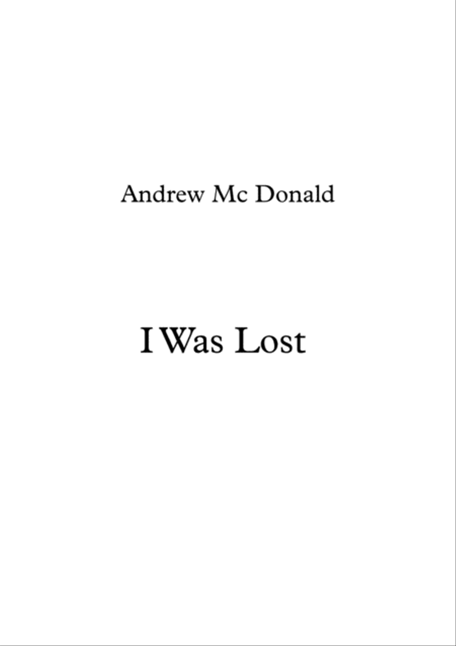 I Was Lost I Was Lost Voice scores gallery preview page 1