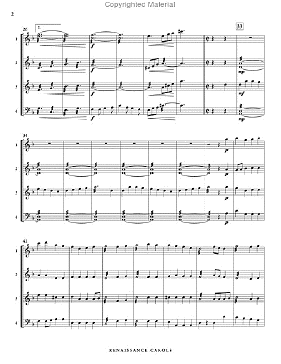 Renaissance Carols (score & parts) Marimba scores gallery preview page 3