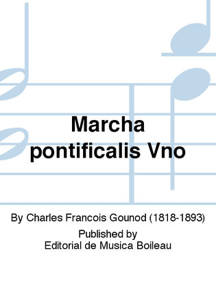 Book cover for Marcha pontificalis Vno