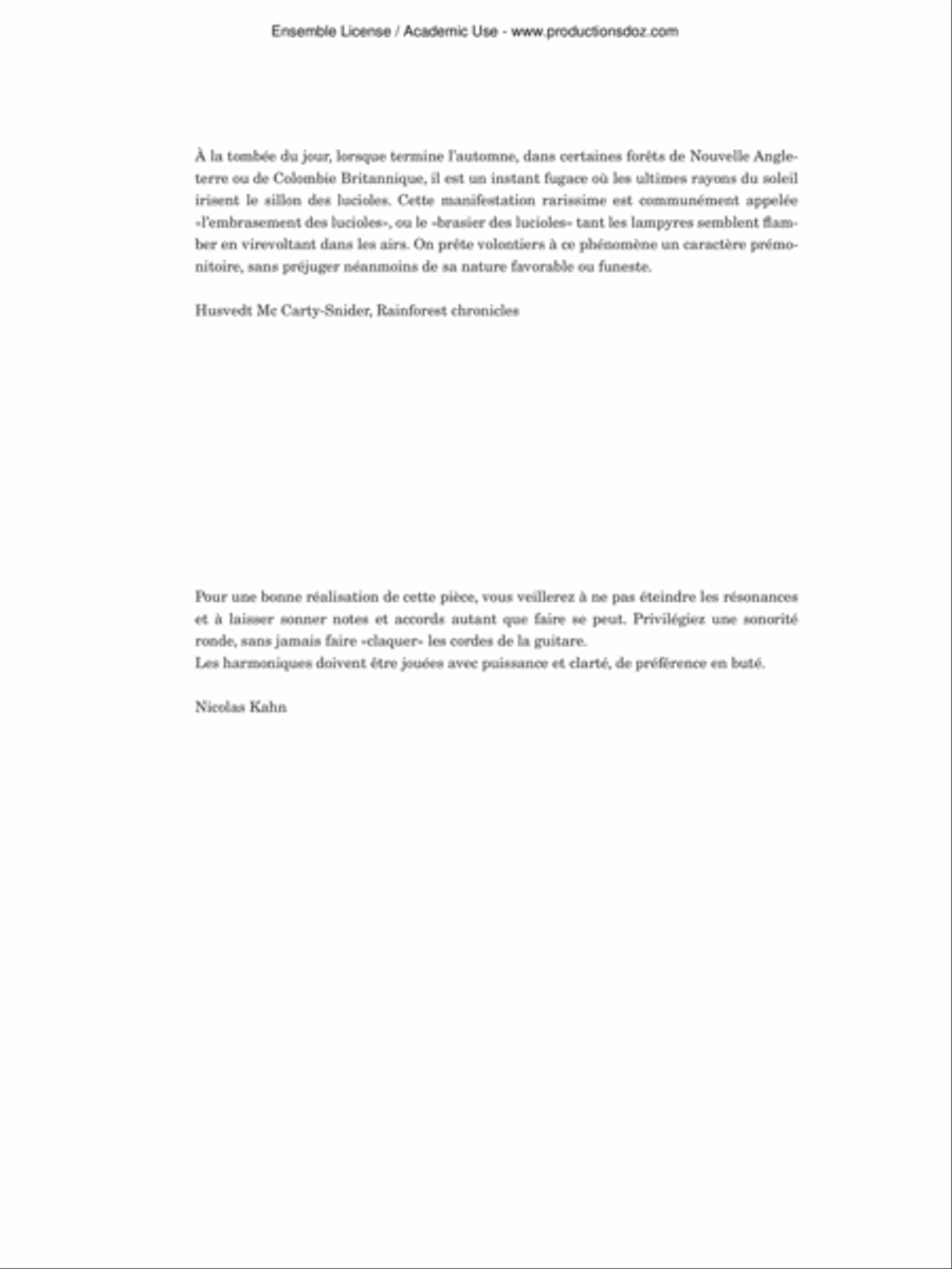 Le brasier des lucioles Guitar Ensemble scores gallery preview page 2