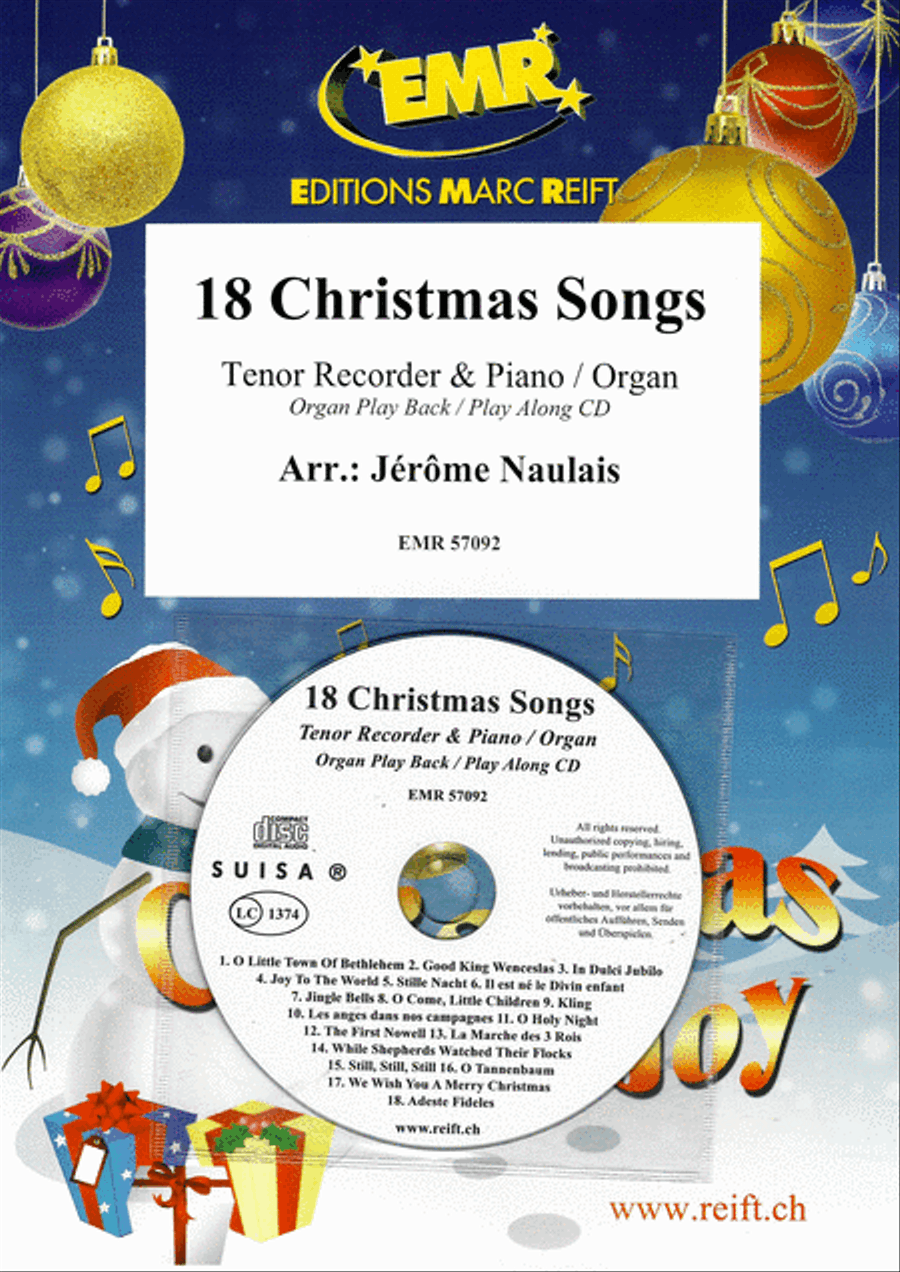 18 Christmas Songs Tenor Recorder scores gallery preview page 1