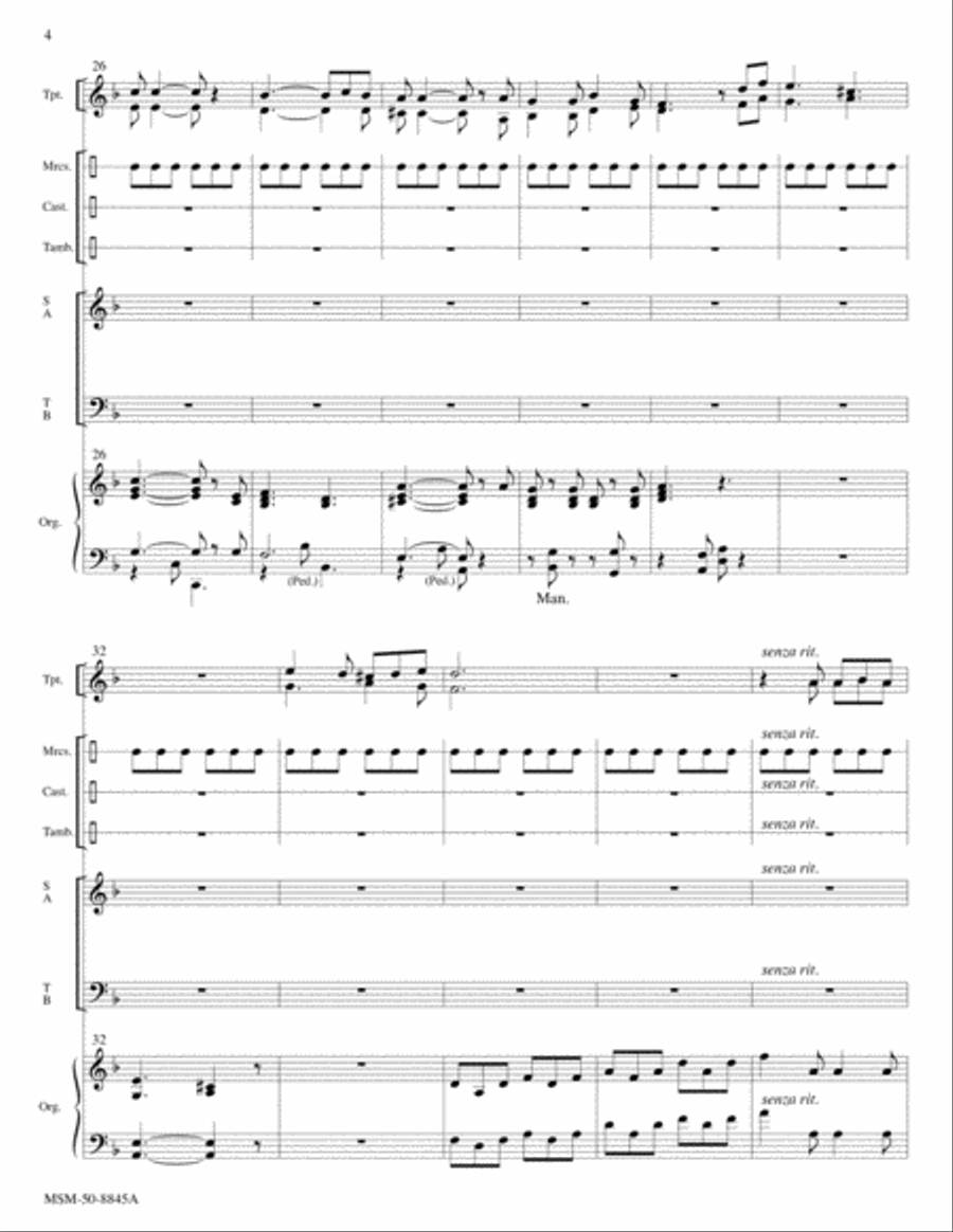 O Sing unto the Lord Choir scores gallery preview page 4
