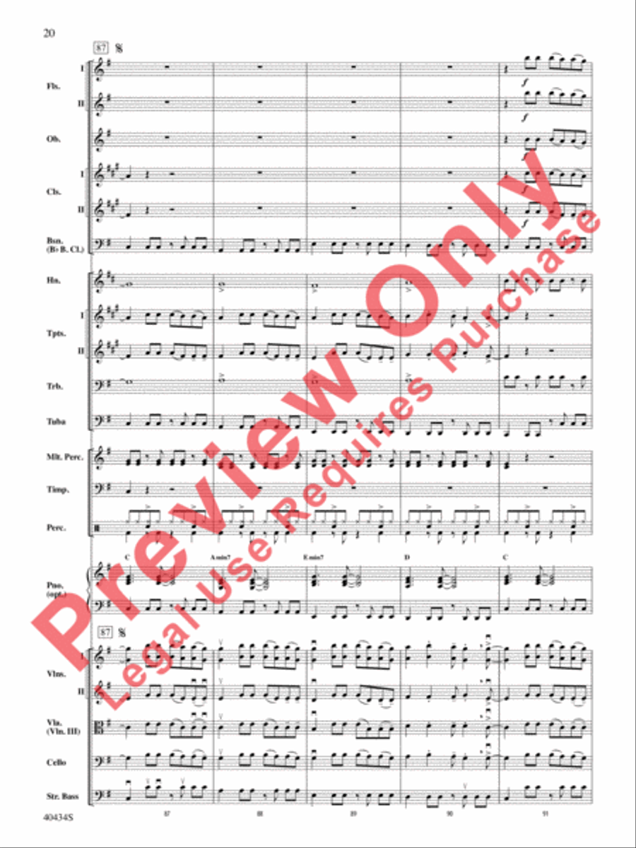 Last Friday Night (T.G.I.F.) / Edge of Glory Full Orchestra scores gallery preview page 21