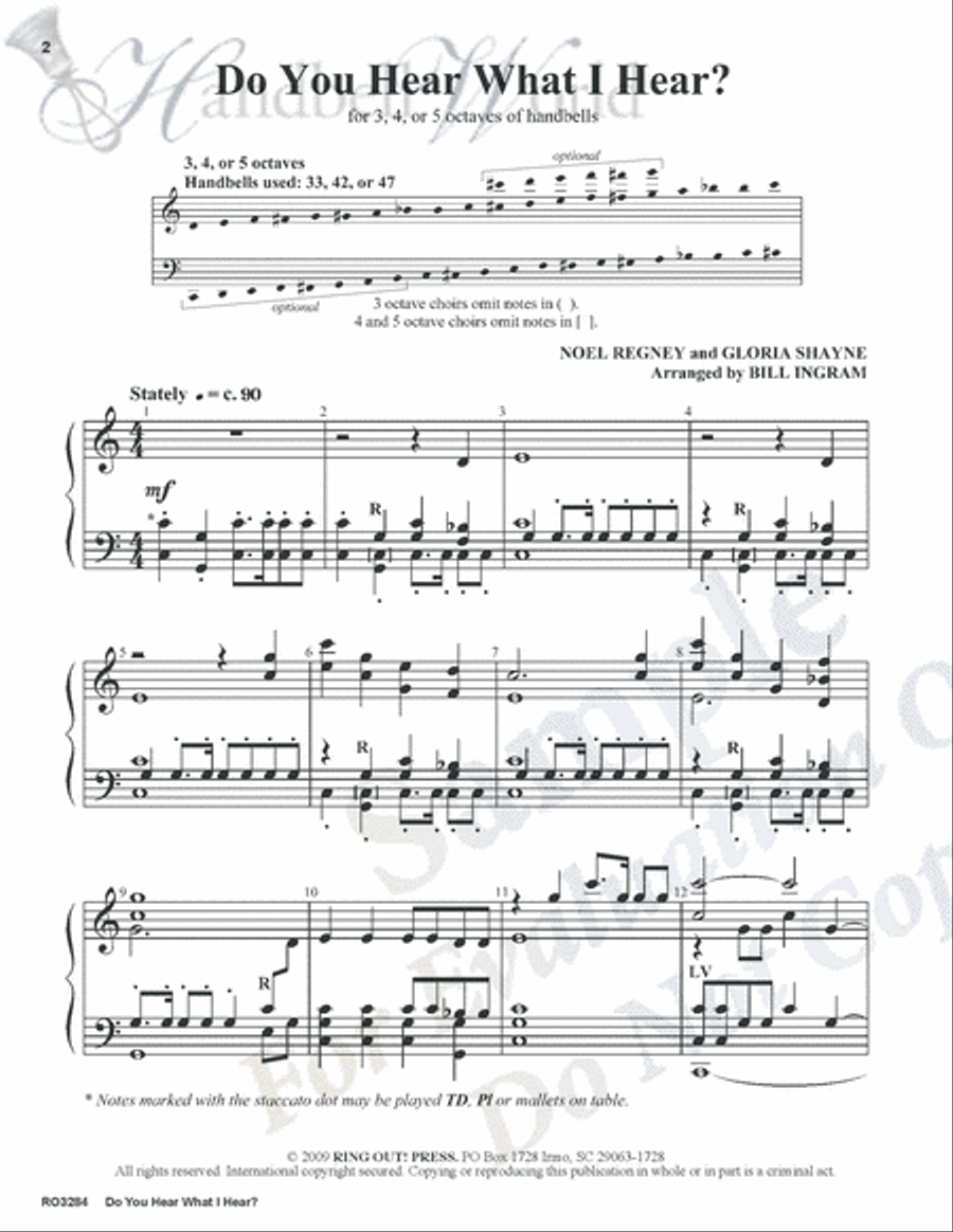 Do You Hear What I Hear 5-Octaves scores gallery preview page 2