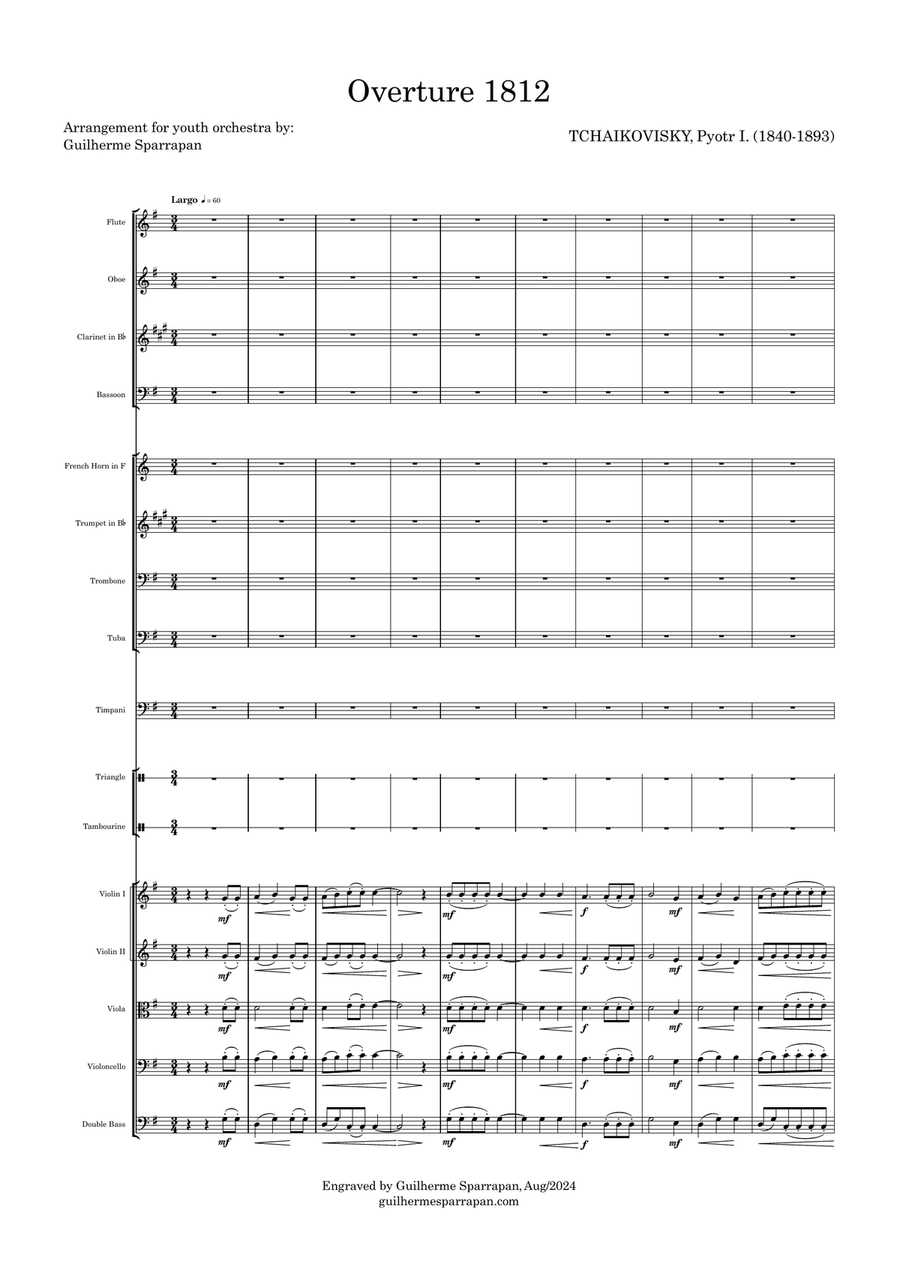 Overture 1812 - easy version Full Orchestra scores gallery preview page 4
