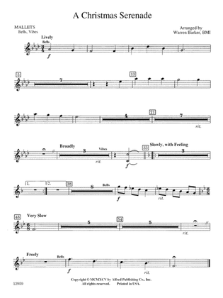 A Christmas Serenade (with optional chorus): Mallets