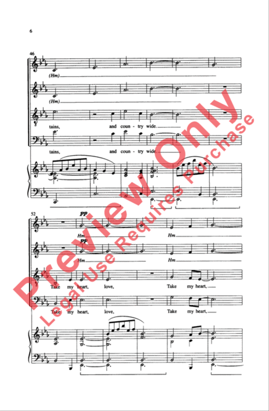 Fare Thee Well Love 4-Part scores gallery preview page 6