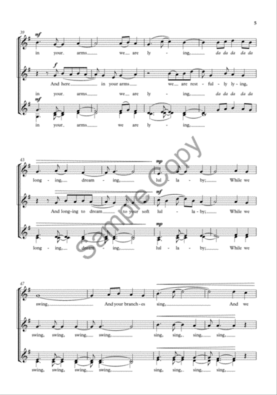 The Birds' Lullaby SSAA scores gallery preview page 5