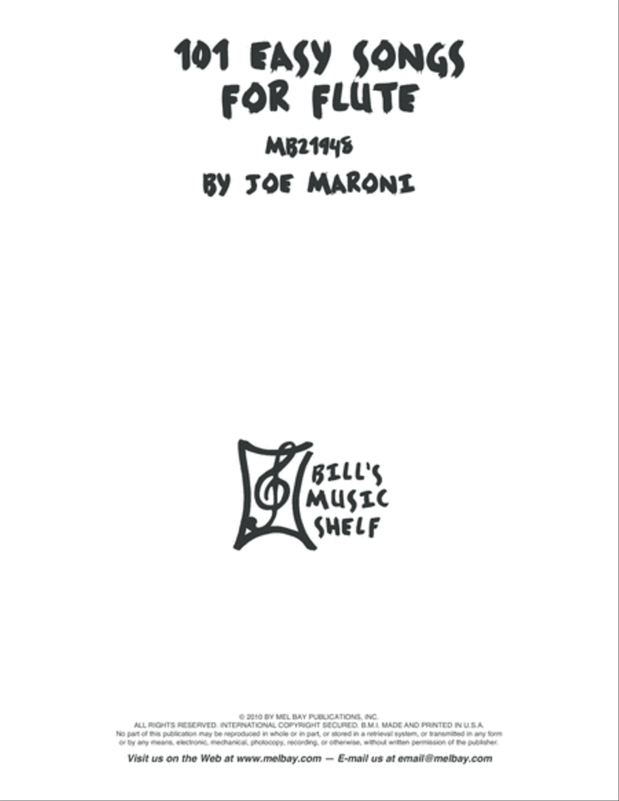 101 Easy Songs for Flute Flute Solo scores gallery preview page 2