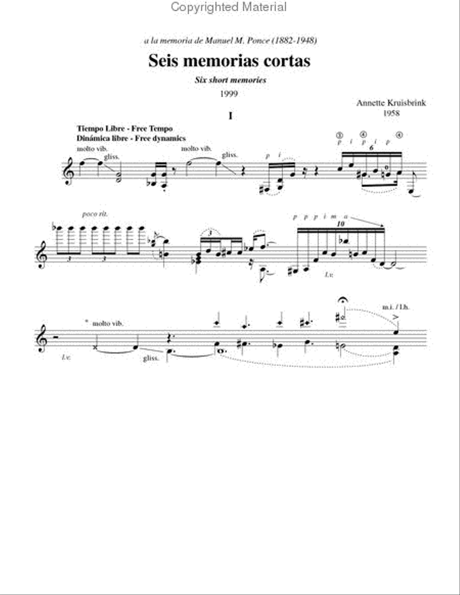 Seis memorias cortas Seis memorias cortas Classical Guitar scores gallery preview page 2