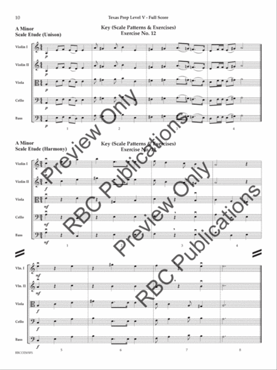 Texas Prep Level V (Score) Orchestra scores gallery preview page 9