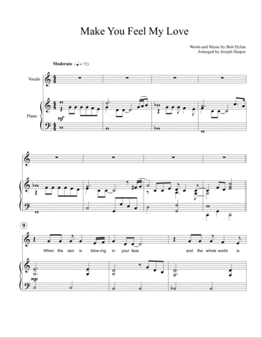 Make You Feel My Love Voice scores gallery preview page 3