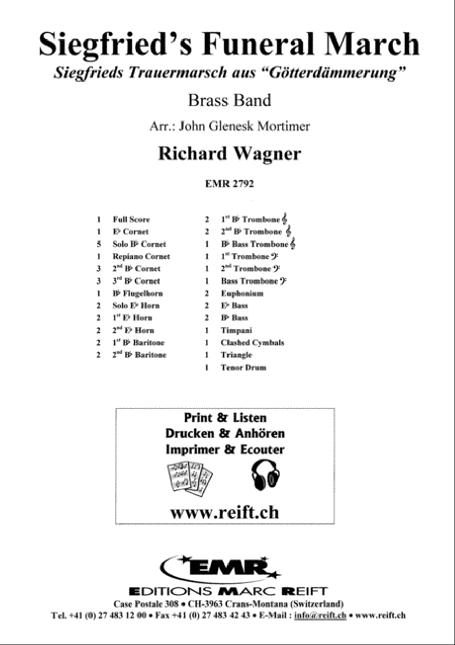 Siegfried's Funeral March Brass Band scores gallery preview page 2