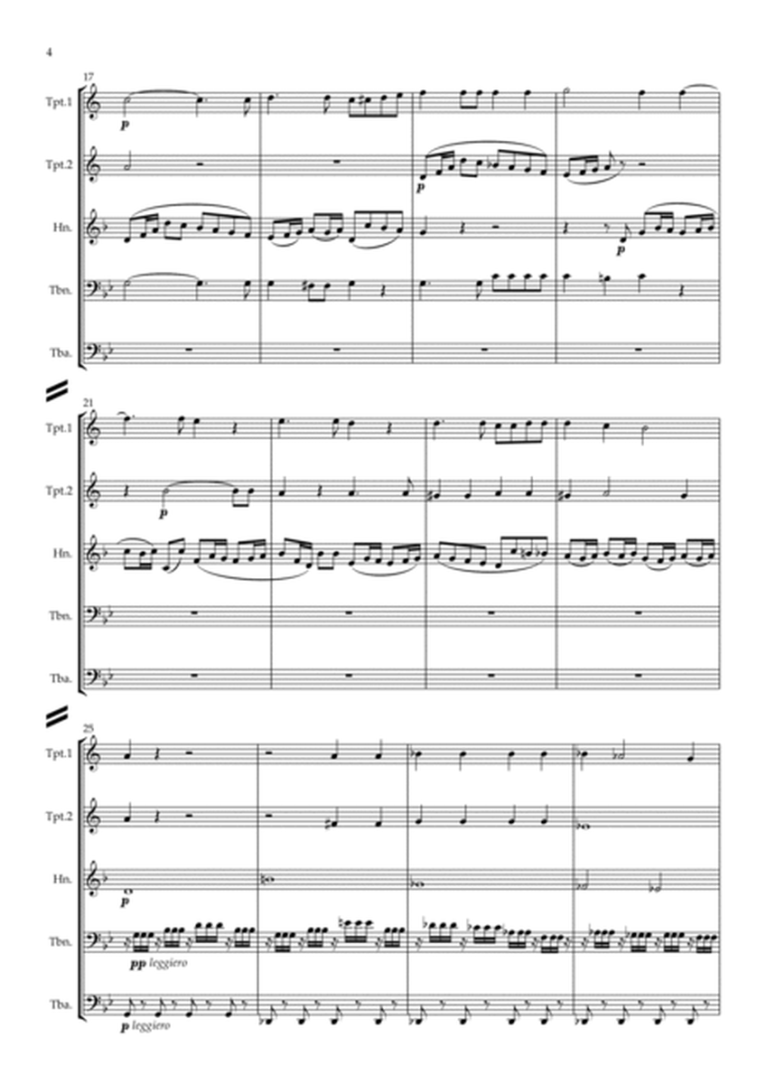 Mozart: Requiem in D minor K626 III.Sequenz No.5 Confutatis Maledictus - brass quintet image number null