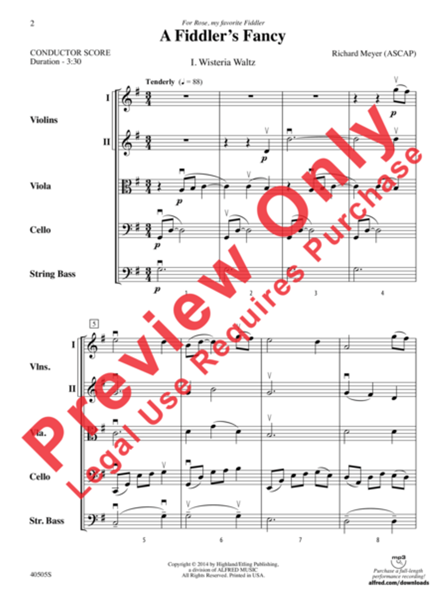 A Fiddler's Fancy String Orchestra scores gallery preview page 3