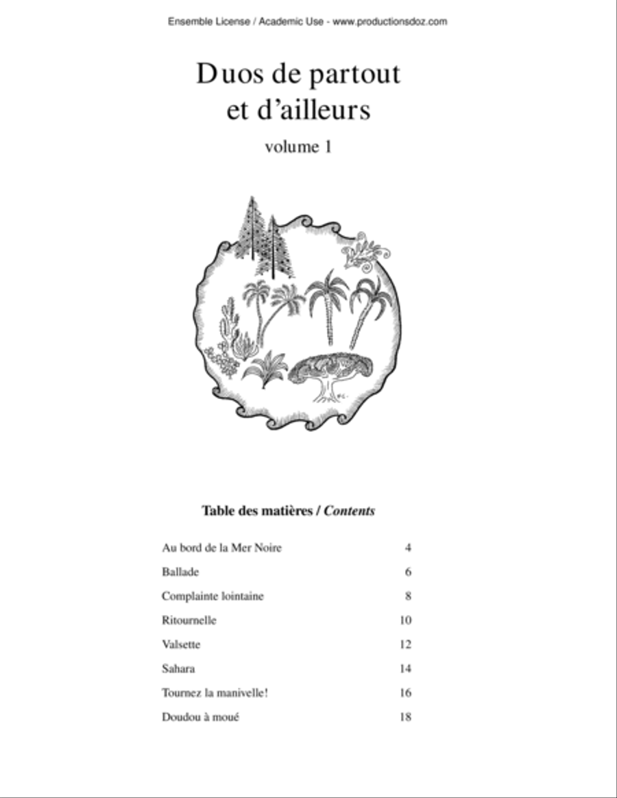 Duos de partout et d'ailleurs, vol. 1 Classical Guitar scores gallery preview page 3
