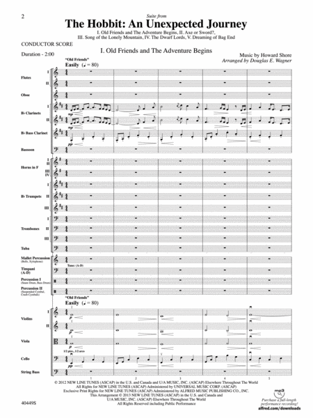The Hobbit: An Unexpected Journey, Suite from: Score