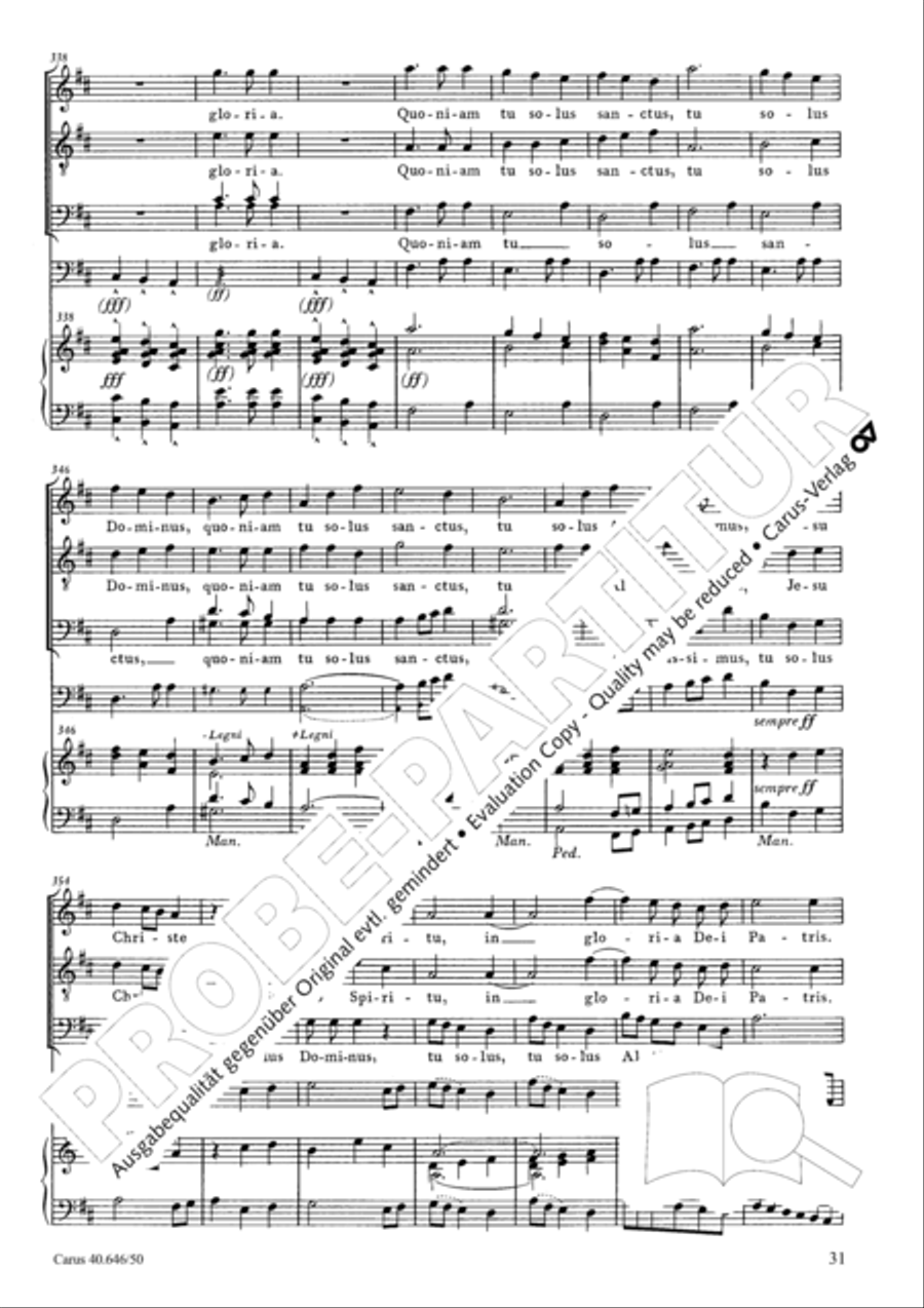 Mass in A major STB scores gallery preview page 33