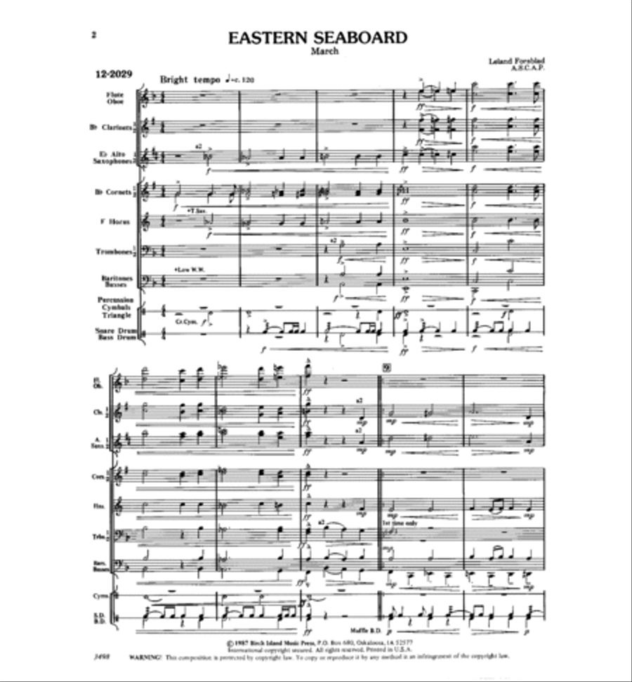 Eastern Seaboard Concert Band scores gallery preview page 2