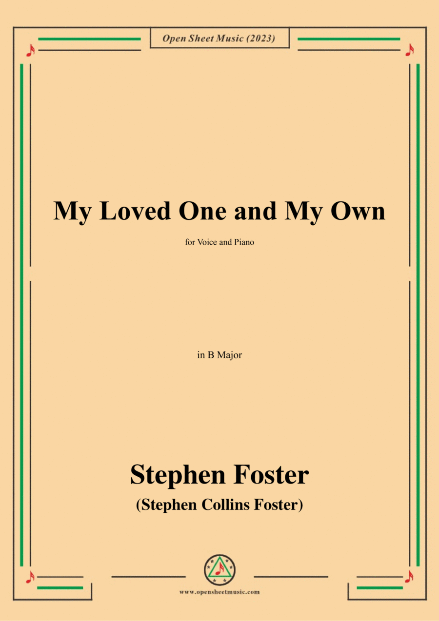 S. Foster-My Loved One and My Own,in B Major Voice scores gallery preview page 1