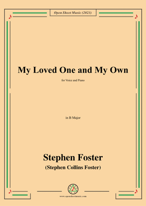 Book cover for S. Foster-My Loved One and My Own,in B Major